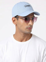 Men Sky Blue Cotton Cap