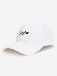 Men White Cotton Cap