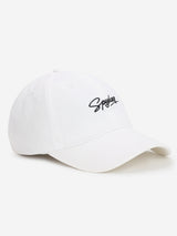 Men White Cotton Cap