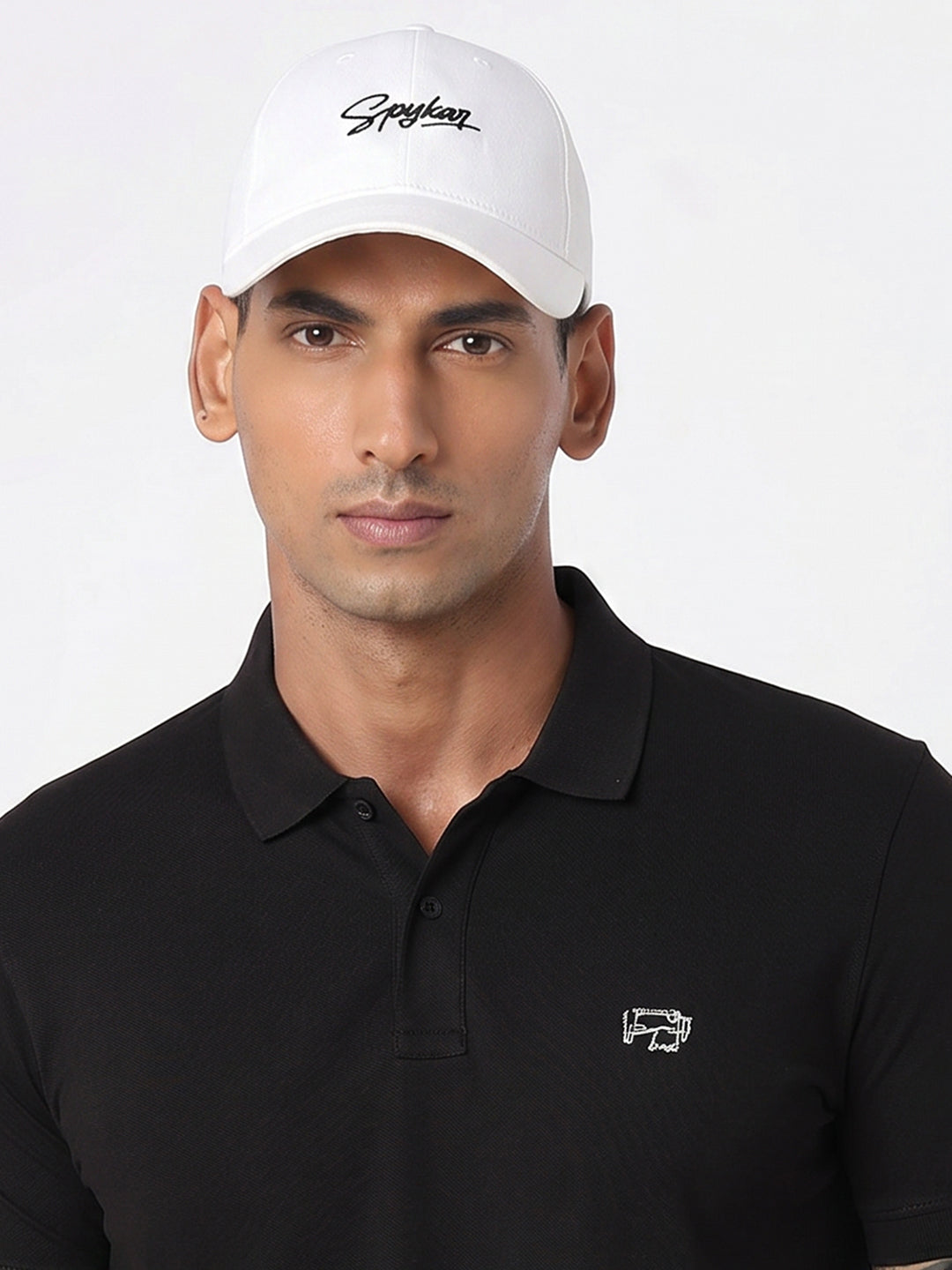Men White Cotton Cap