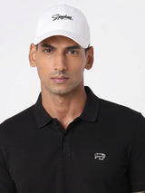Men White Cotton Cap