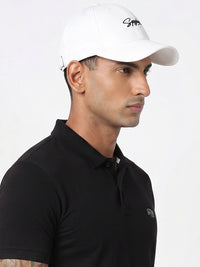 Men White Cotton Cap