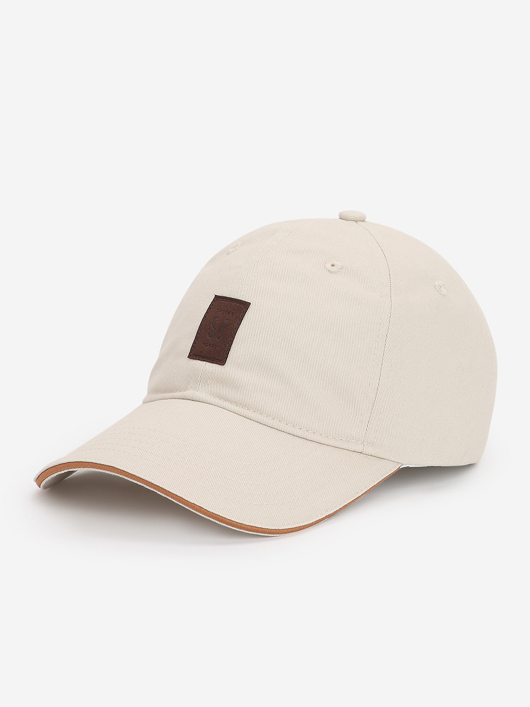 Men Beige Cotton Cap