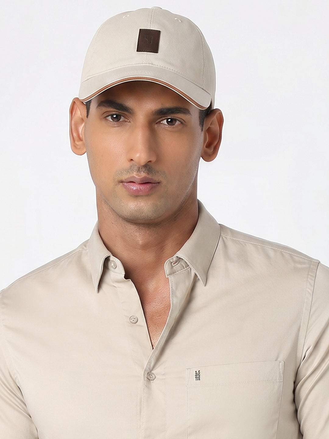 Men Beige Cotton Cap