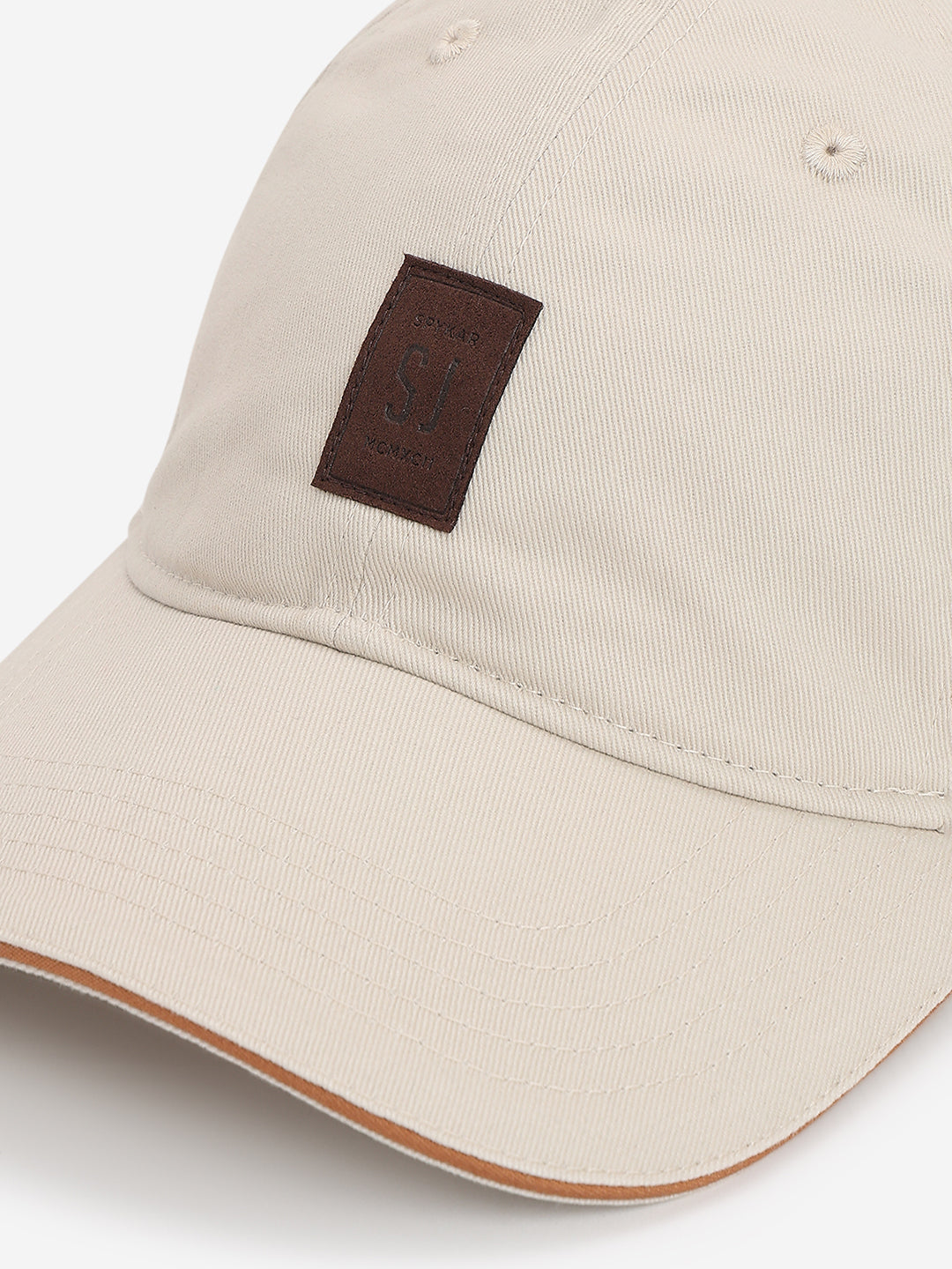 Men Beige Cotton Cap