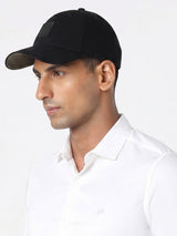 Men Black Cotton Cap