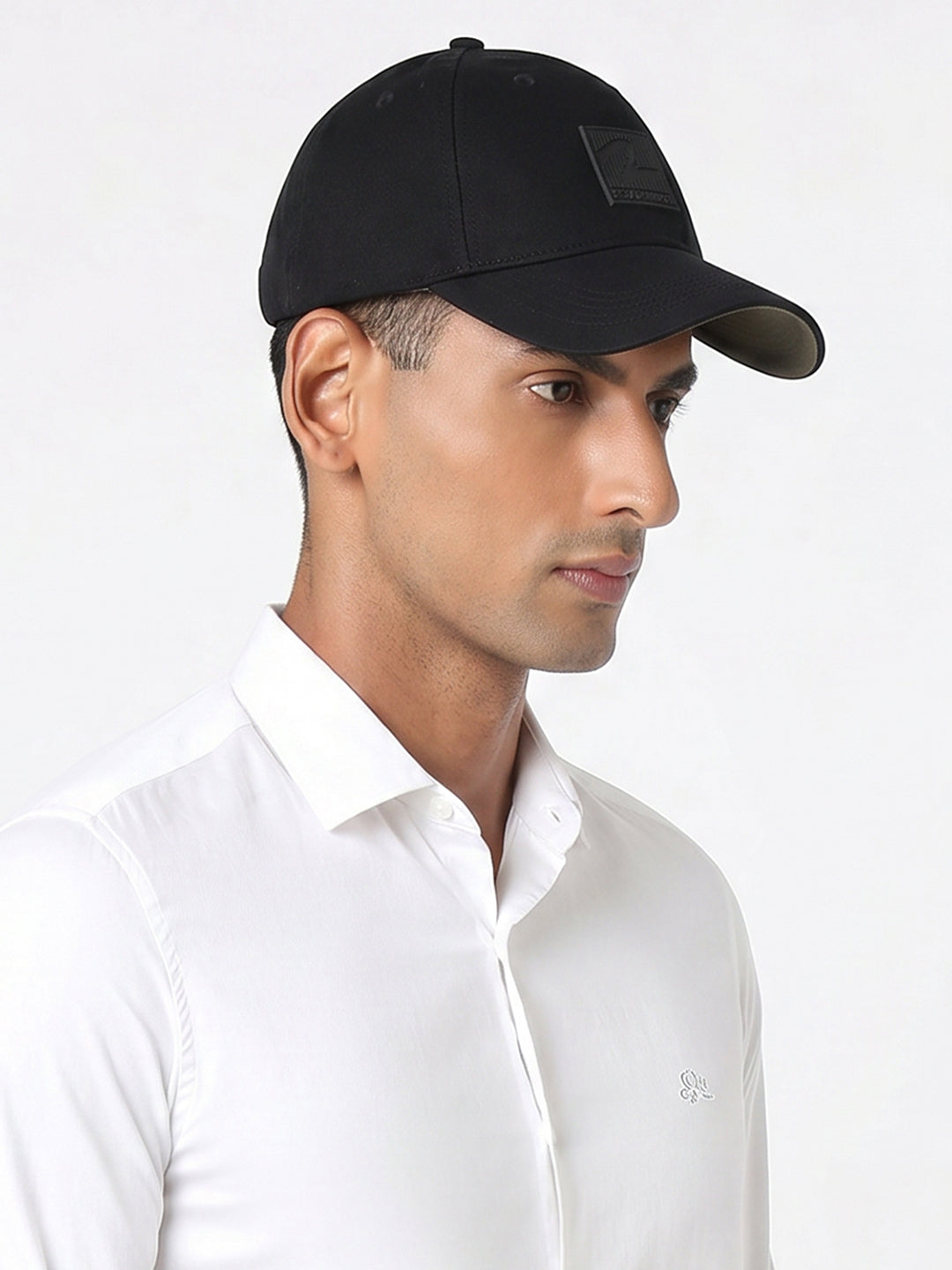 Men Black Cotton Cap