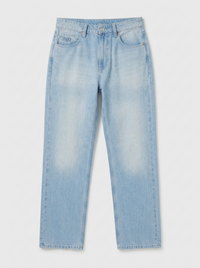 Men Ikemen Jeans Loose Fit Light Blue Low Rise