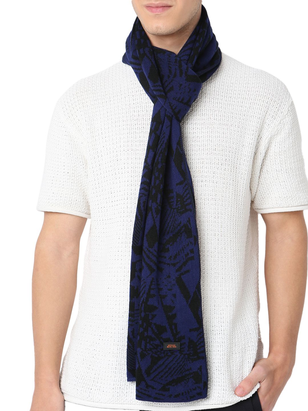 Men Blue & Black Muffler