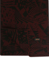 Men Maroon & Black Muffler