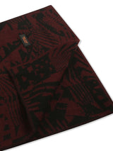 Men Maroon & Black Muffler