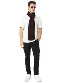 Men Maroon & Black Muffler
