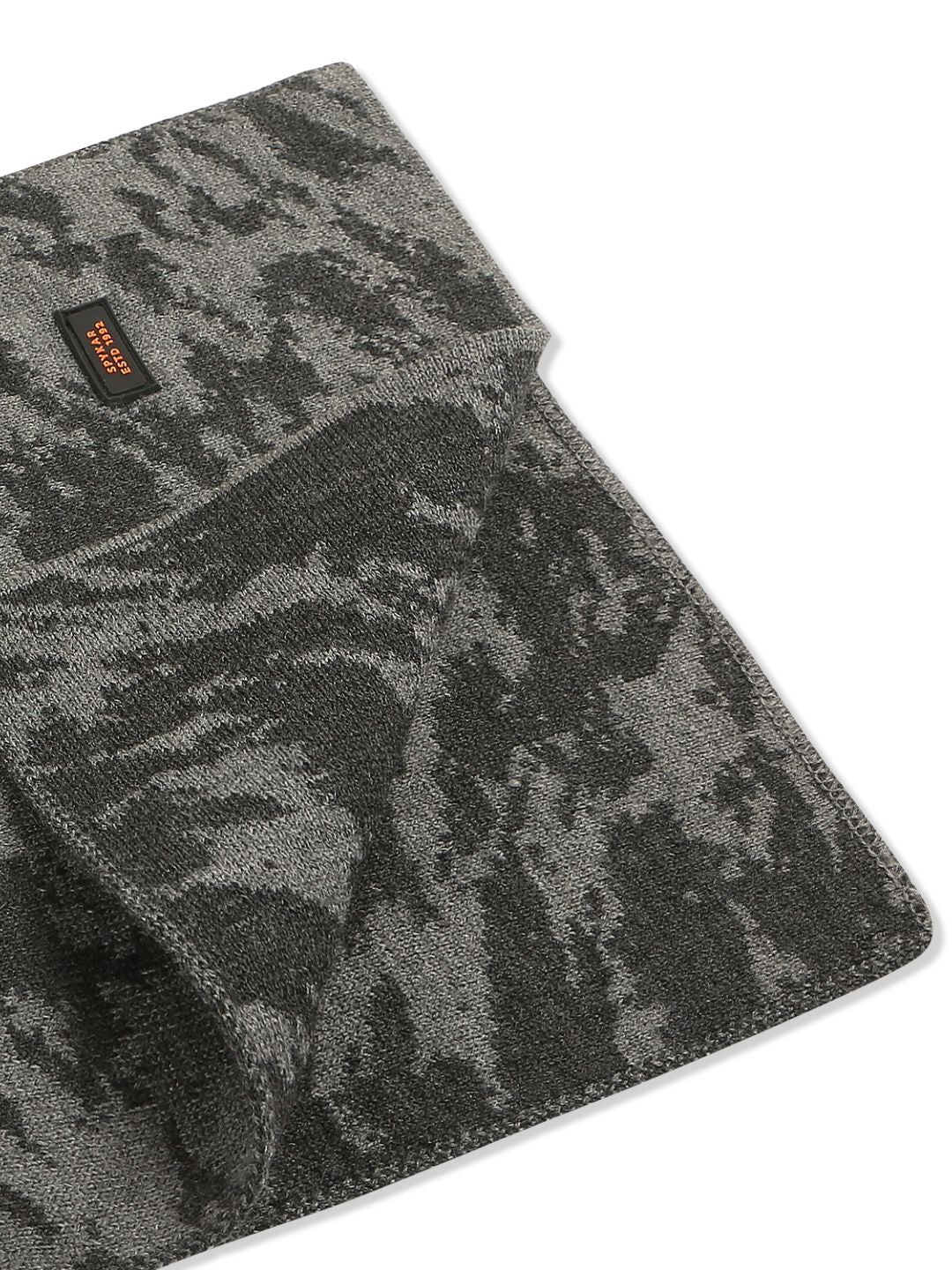 Spykar Dark Grey Muffler for Men