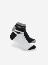 Pack Of 2 Navy Grey Solid Mens Ankle Length Socks