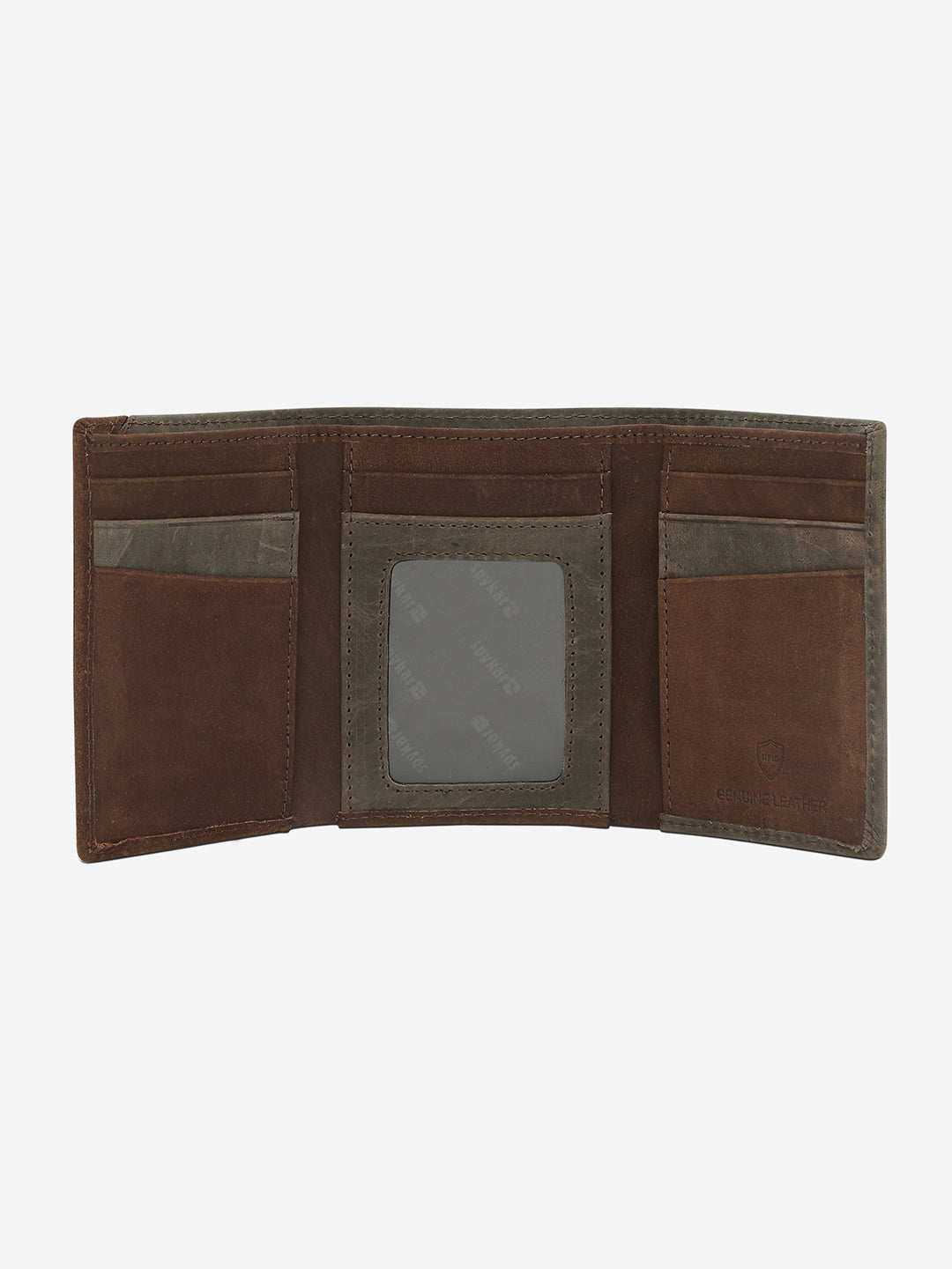 Men Olive Leather Wallet
