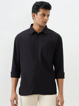 Men Shirt Black Slim Fit