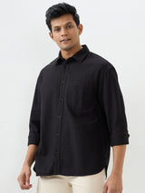 Men Shirt Black Slim Fit