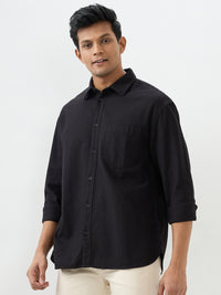 Men Shirt Black Slim Fit