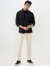 Men Shirt Black Slim Fit