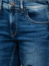 Men Kano Jeans Slim Fit Blue Low Rise