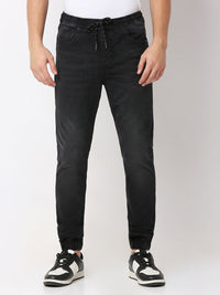 Men Jeans Low Distress Light Fade Mid-Rise