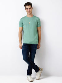 Men Jeans Slim Fit Dark Blue Low Rise