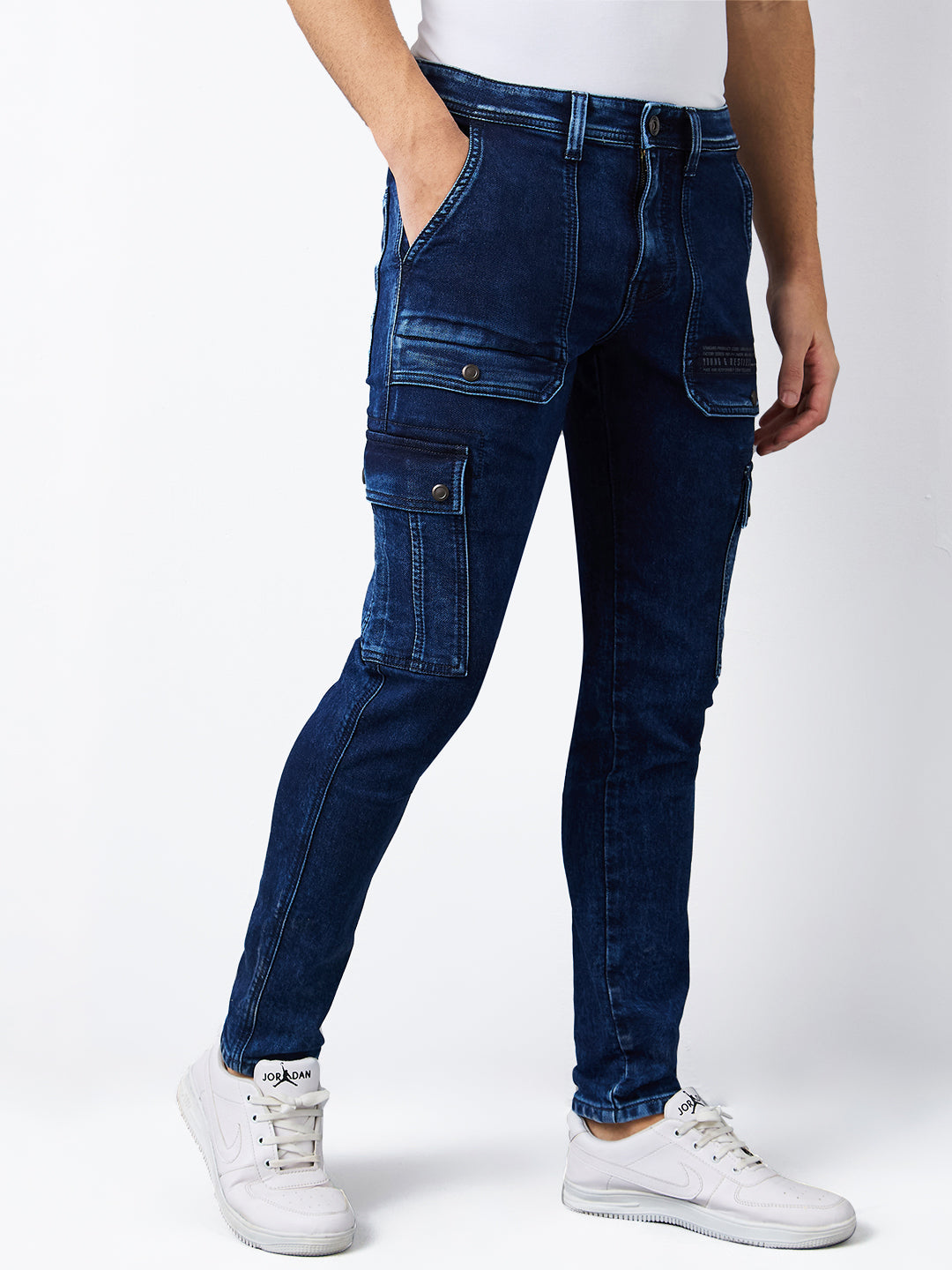 Men Jeans Regular Fit Mid Rise