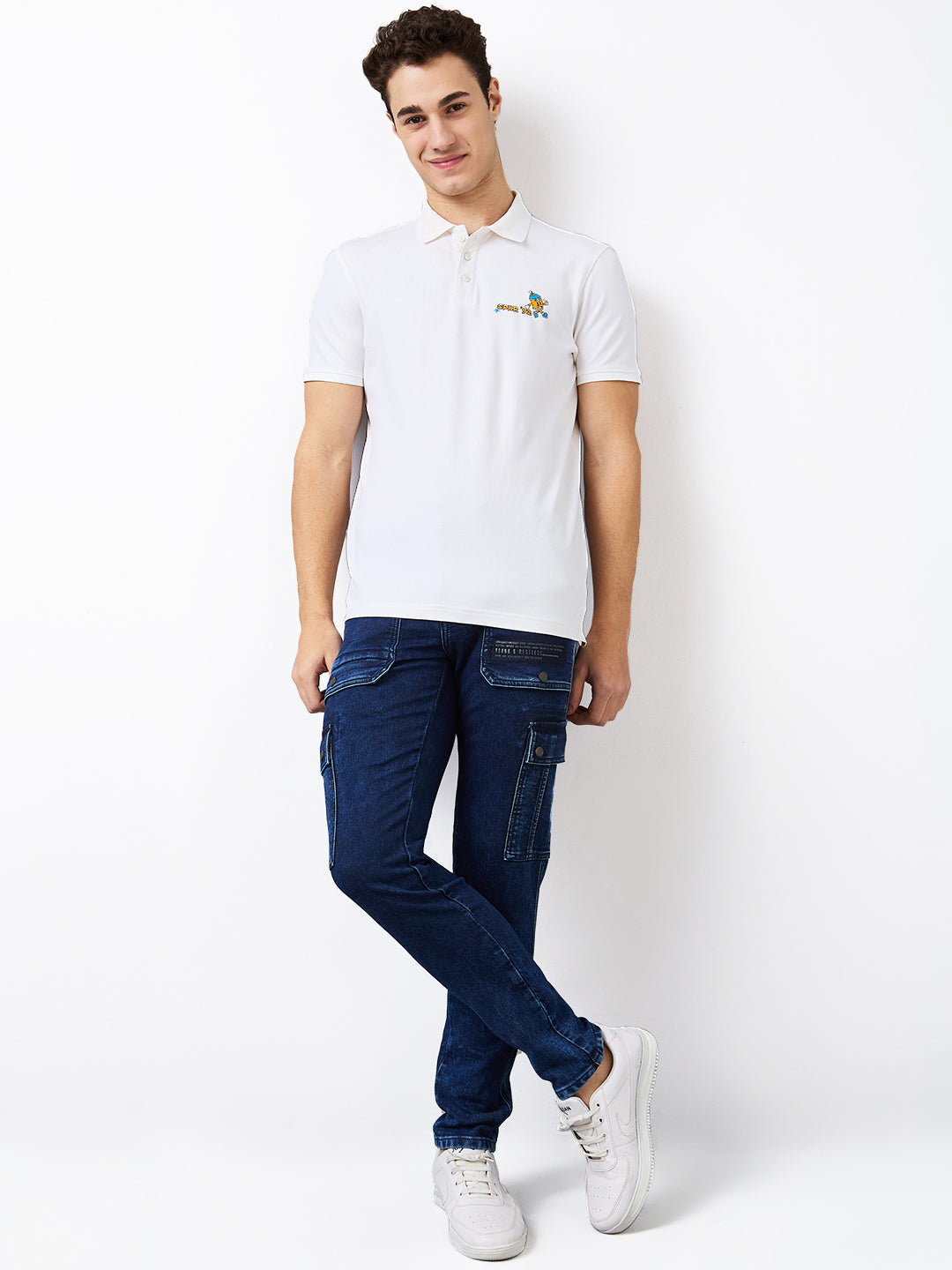 Spykar Regular Fit Mid Rise Cotton Jeans For Men