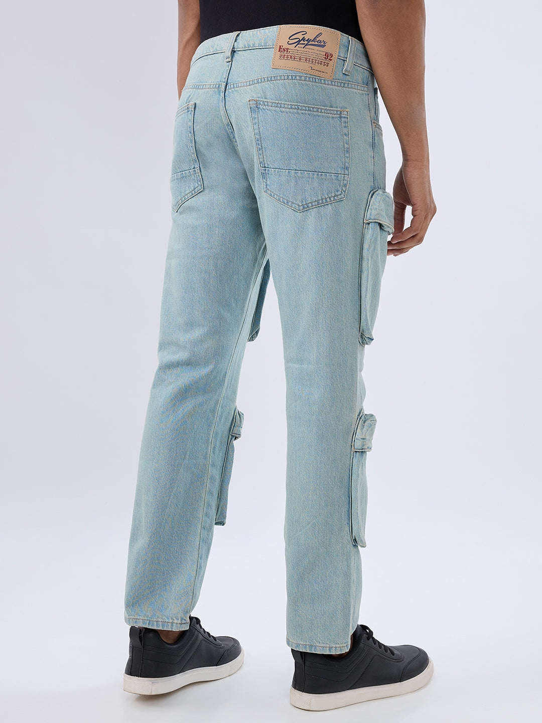 Spykar Mid Blue Comfort Fit Mid Rise Jeans For Men