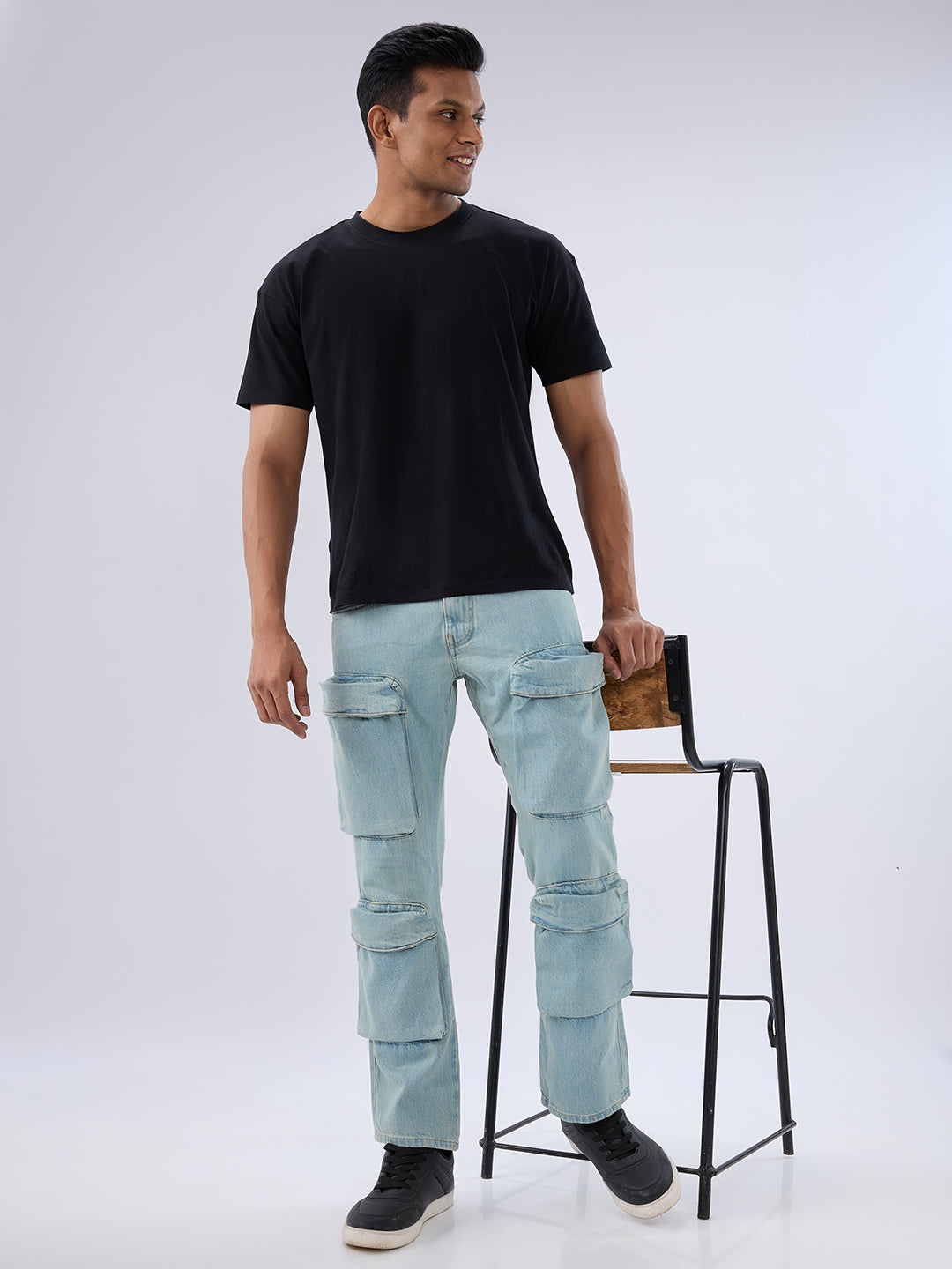 Spykar Mid Blue Comfort Fit Mid Rise Jeans For Men