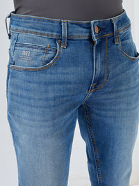 Men Nico Jeans Slim Fit Mid Blue Low Rise