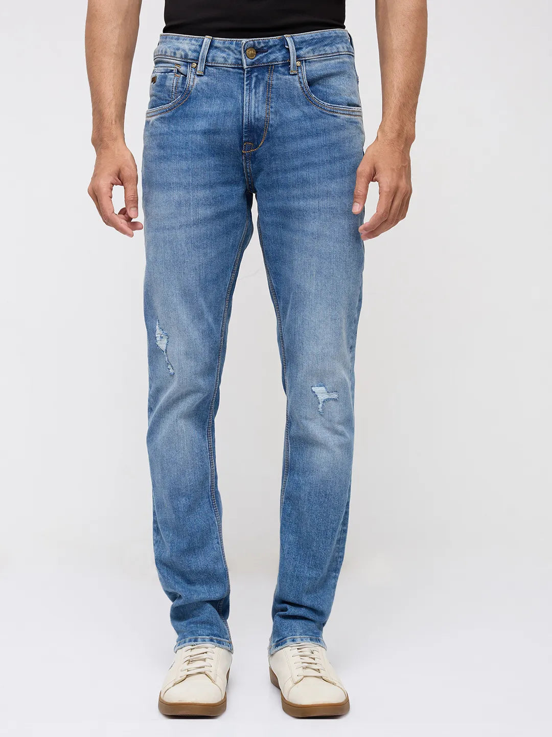 Men Nico Jeans Slim Fit Mid Blue Low Rise
