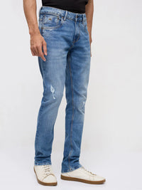 Men Nico Jeans Slim Fit Mid Blue Low Rise