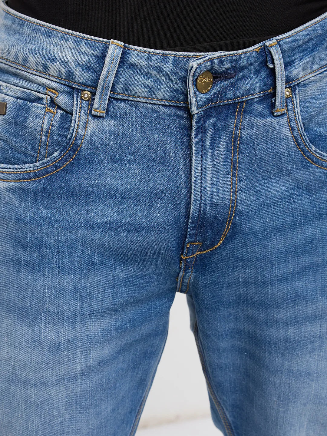 Men Nico Jeans Slim Fit Mid Blue Low Rise