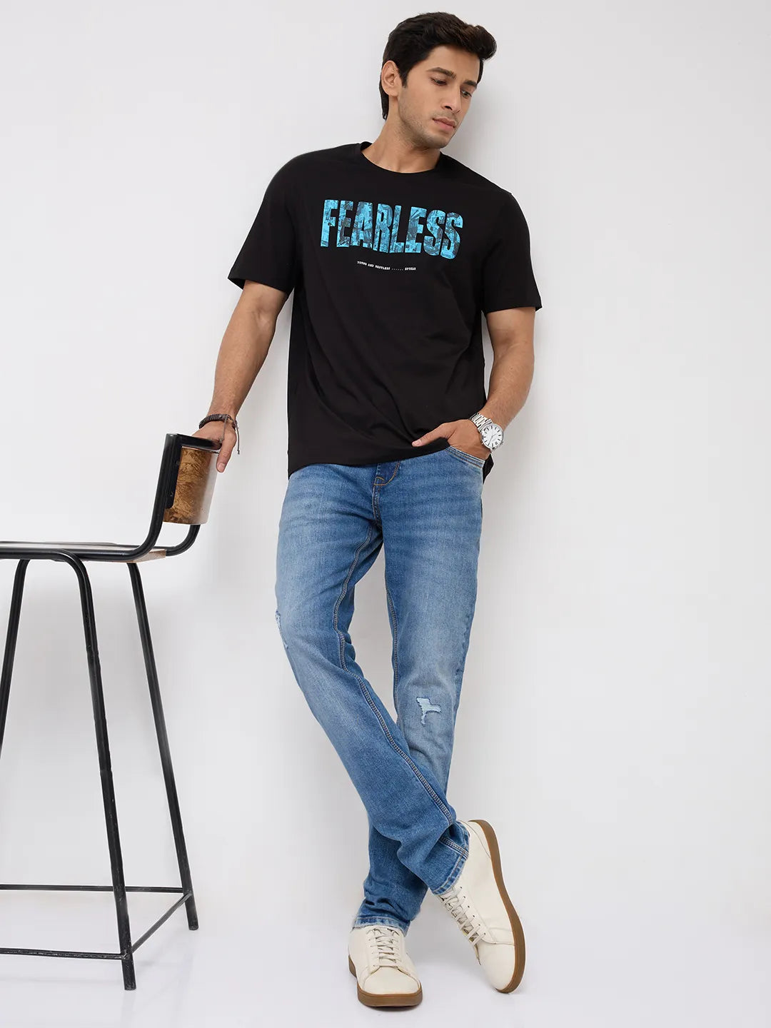 Men Nico Jeans Slim Fit Mid Blue Low Rise