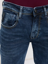 Men Rover Jeans Regular Fit Dark Blue Mid Rise