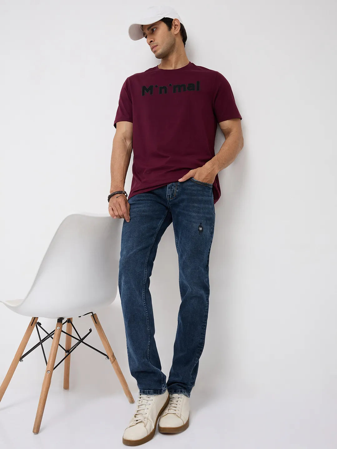 Men Rover Jeans Regular Fit Dark Blue Mid Rise