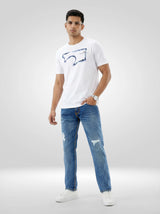 Men Chico Jeans Relaxed Fit Mid Blue Mid Rise