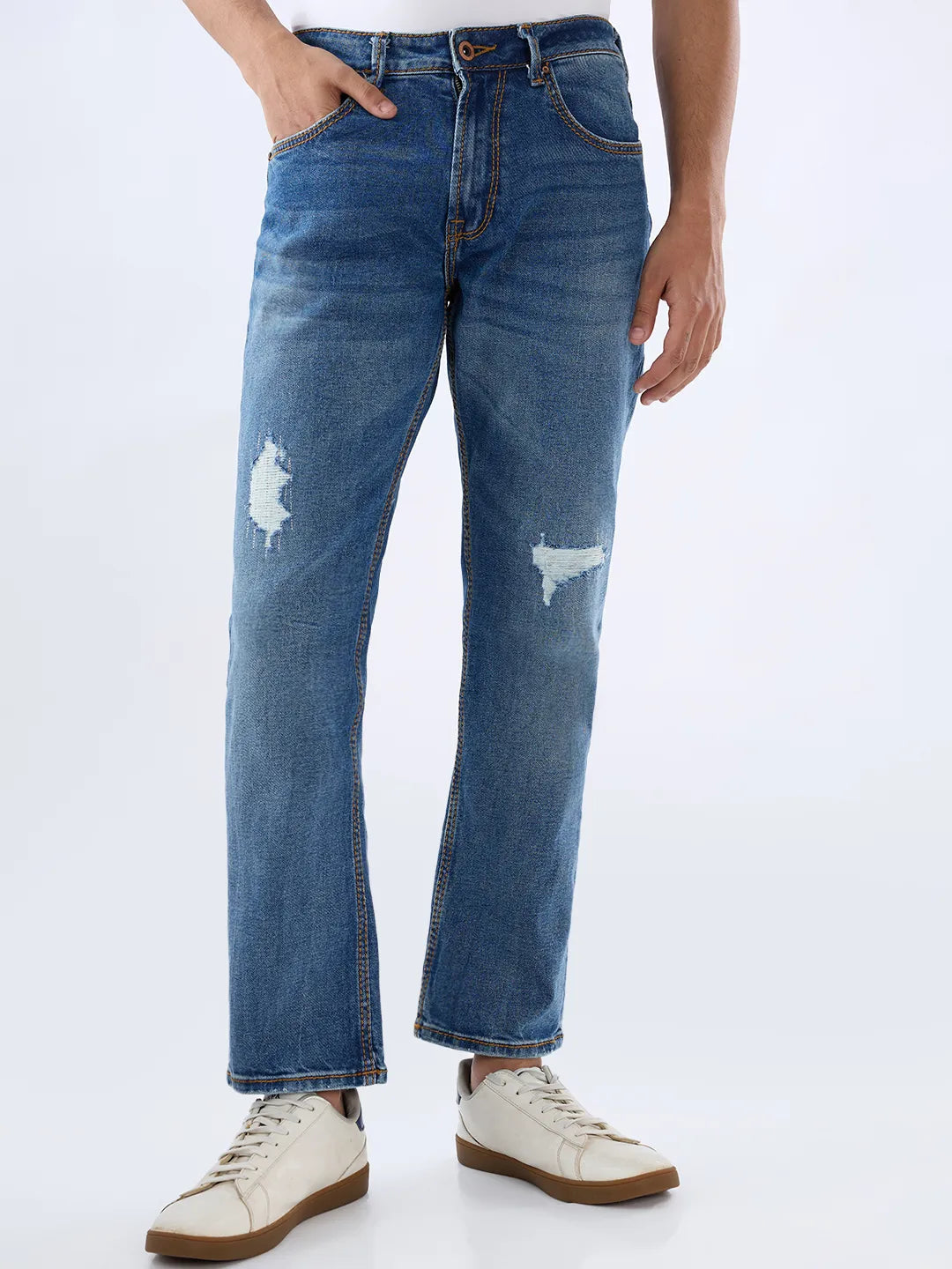 Men Chico Jeans Relaxed Fit Mid Blue Mid Rise