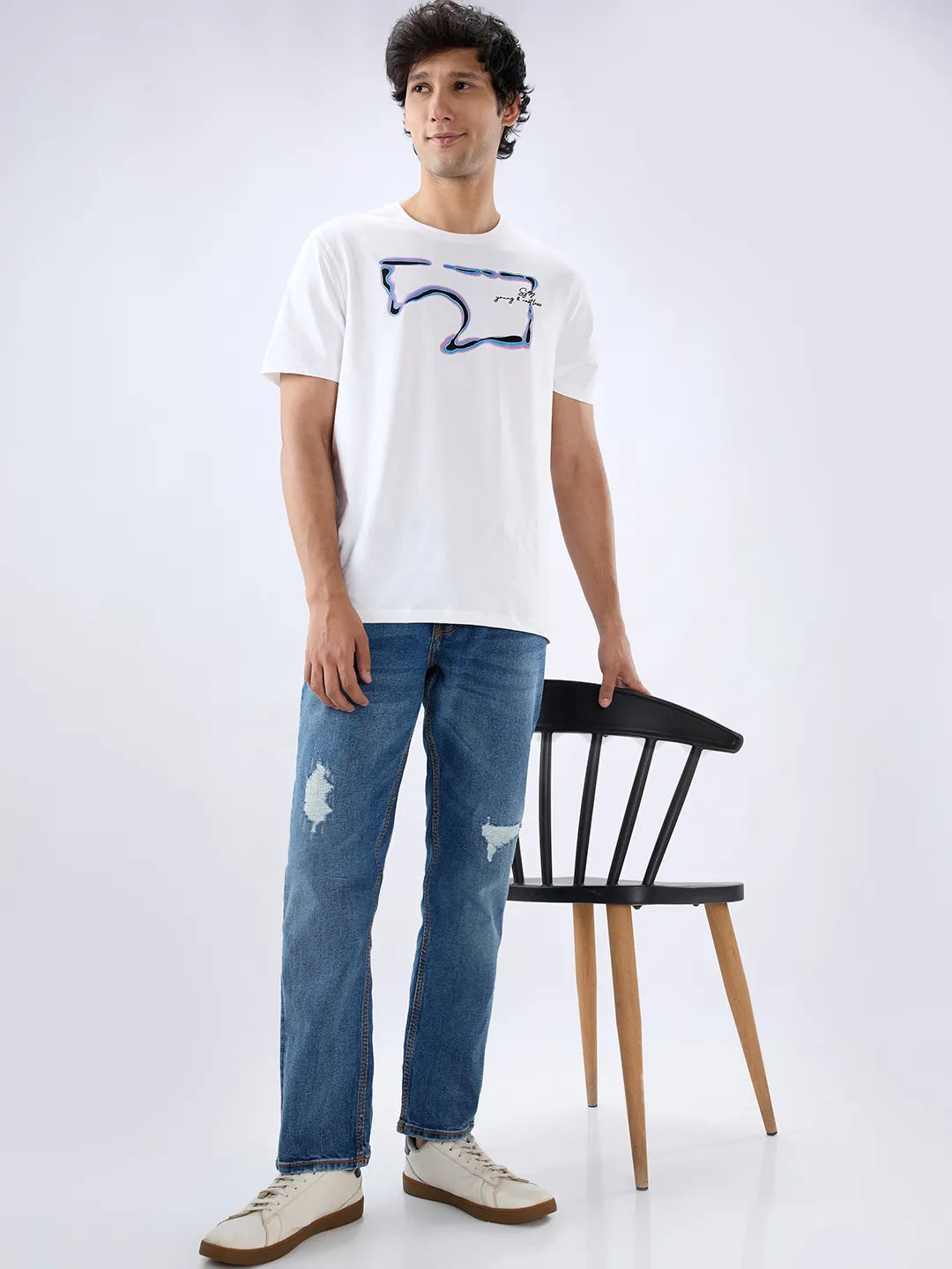 Men Chico Jeans Relaxed Fit Mid Blue Mid Rise