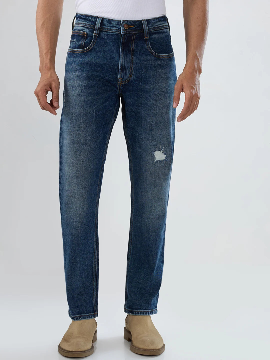 Men Chico Jeans Relaxed Fit Dark Blue Mid Rise