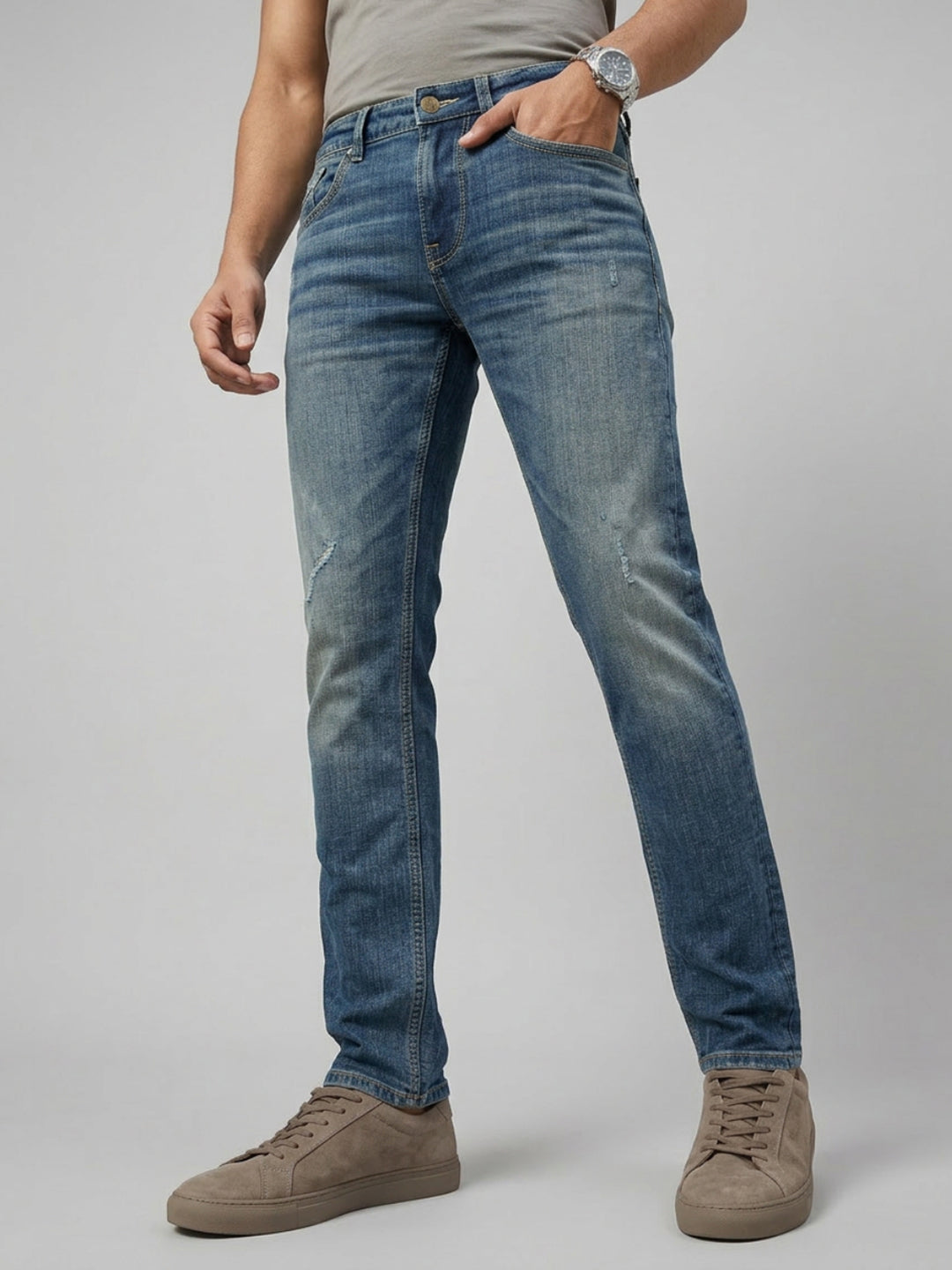 Men Nico Jeans Skinny Fit Vintage Blue Low Rise