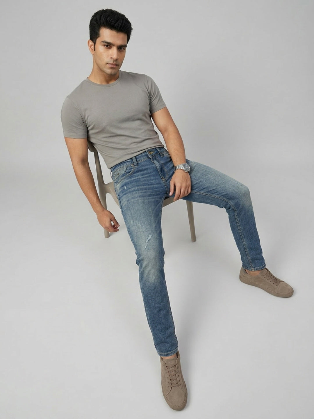 Men Nico Jeans Skinny Fit Vintage Blue Low Rise