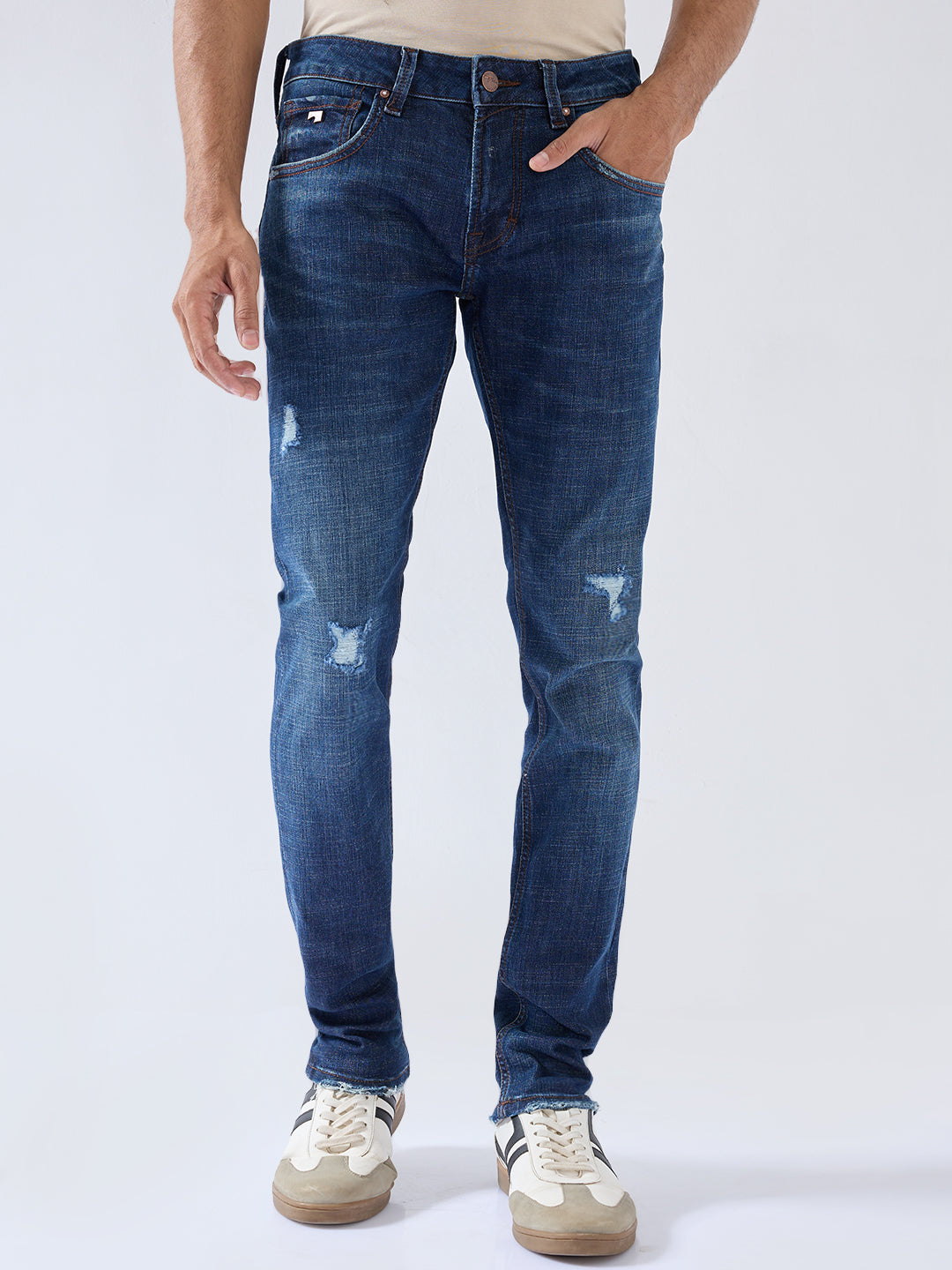 Men Nico Jeans Slim Fit Dark Blue Low Rise