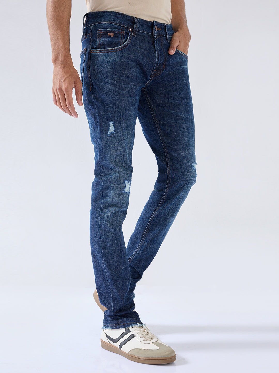 Men Nico Jeans Slim Fit Dark Blue Low Rise