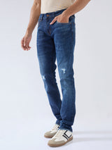 Men Nico Jeans Slim Fit Dark Blue Low Rise