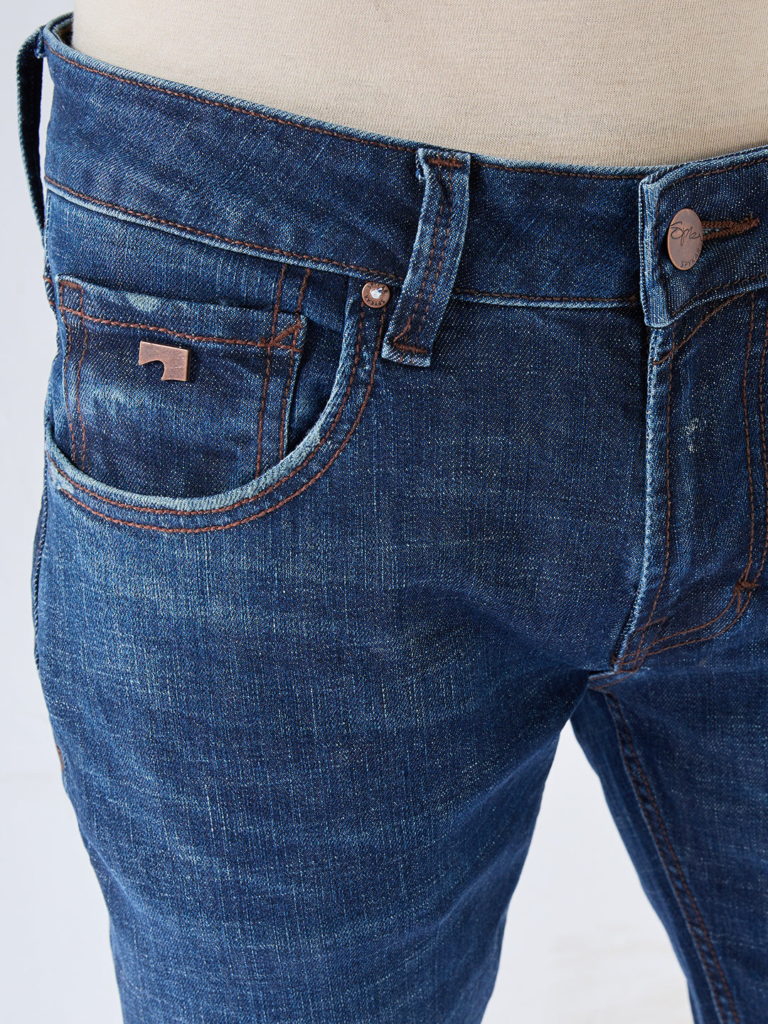 Men Nico Jeans Slim Fit Dark Blue Low Rise