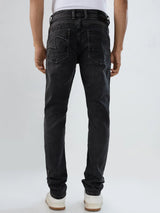 Men Kano Jeans Slim Fit Black Low Rise