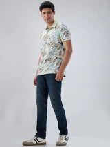 Men Jeans Regular Fit Dark Blue Mid Rise