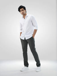 Men Jeans Regular Fit Dark Olive Mid Rise